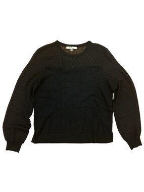 Les Serein Sheer Swiss Dot and knit top